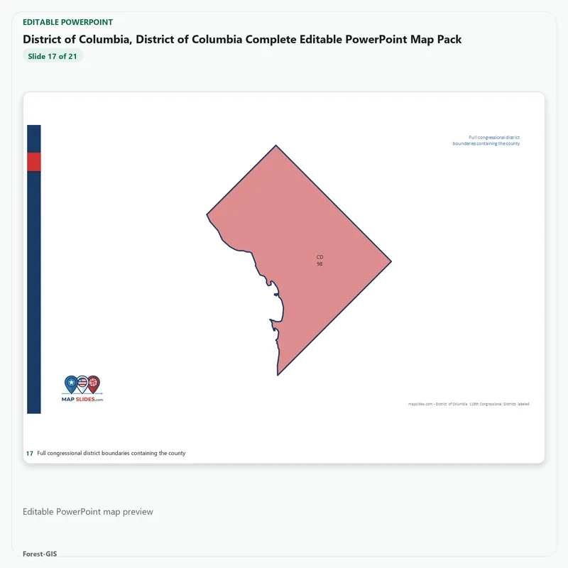District of Columbia, District of Columbia Editable Map Pack - Image 5