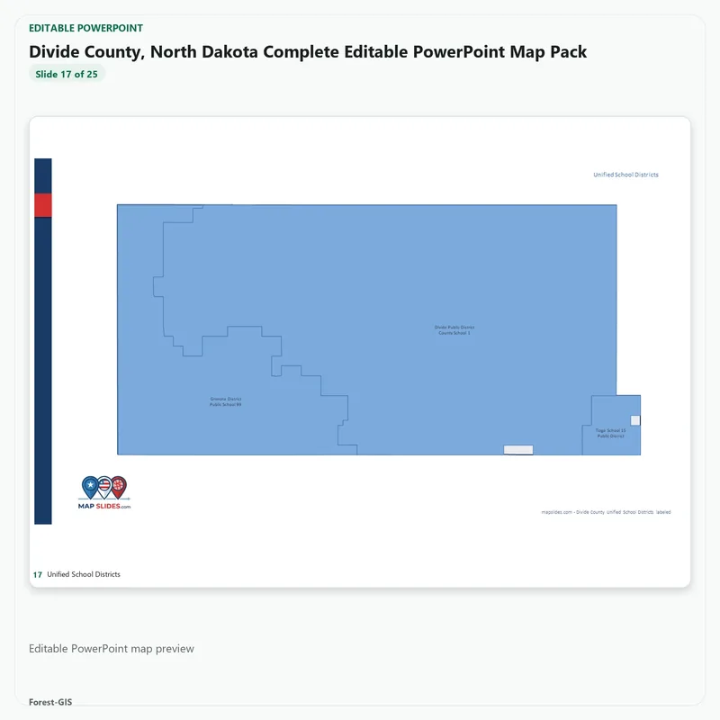Divide County, North Dakota Editable Map Pack - Image 5