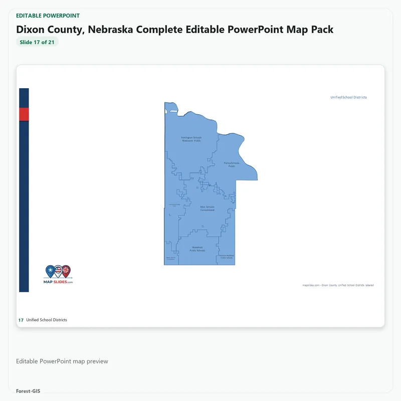 Dixon County, Nebraska Editable Map Pack - Image 5