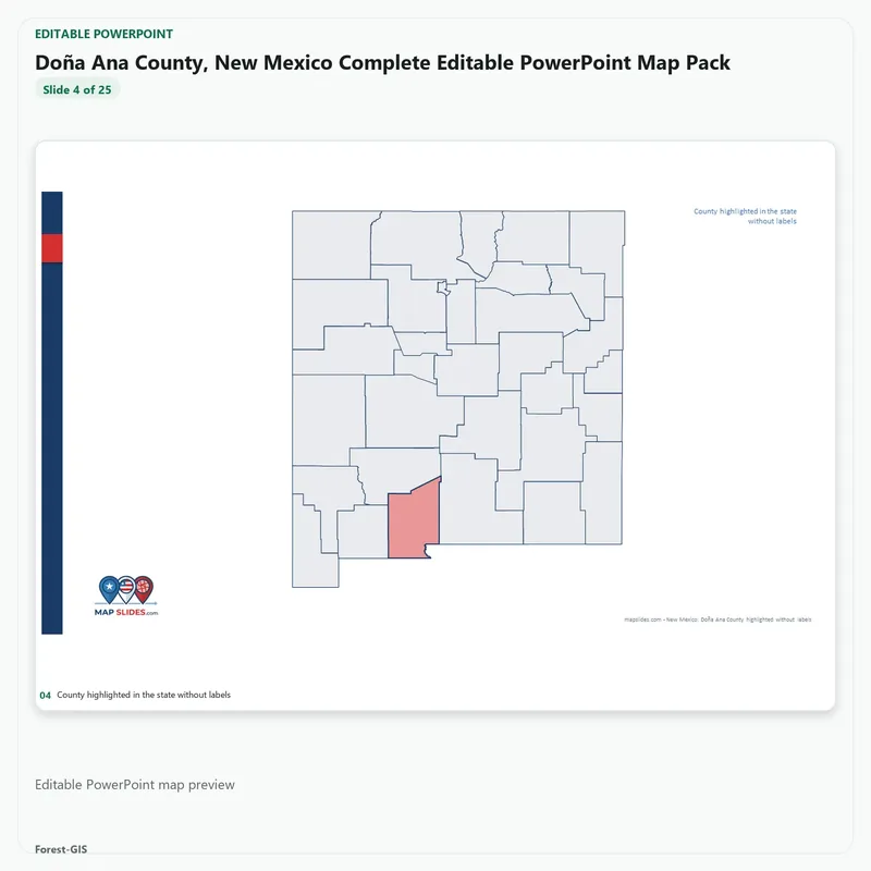 Doña Ana County, New Mexico Editable Map Pack - Image 4