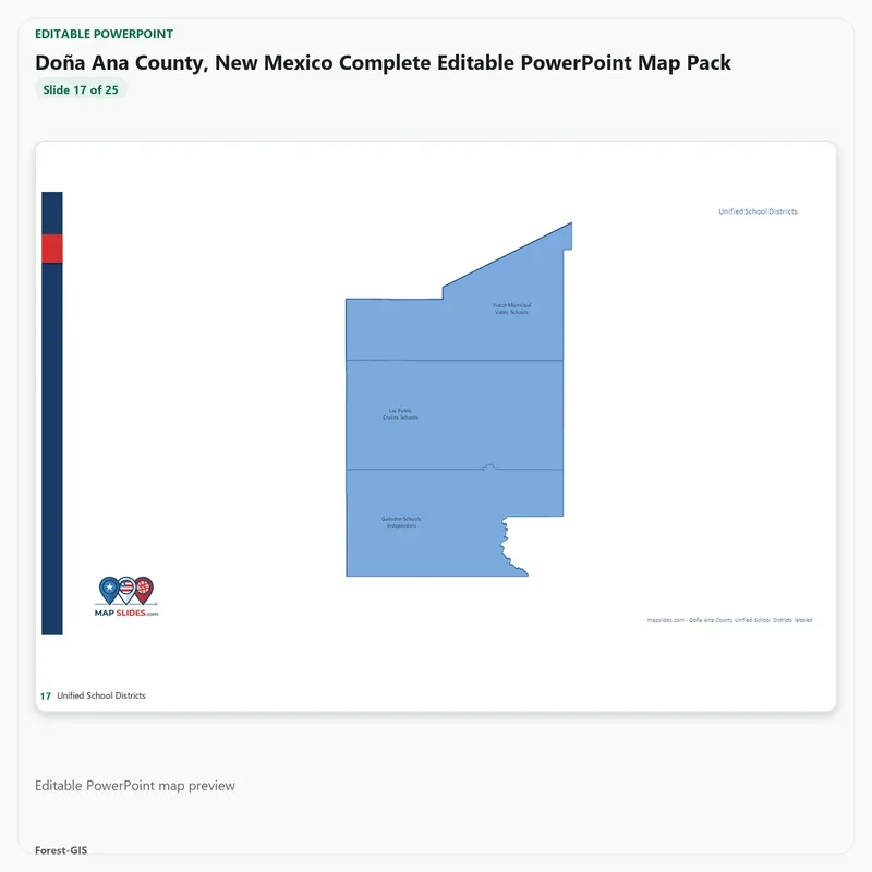 Doña Ana County, New Mexico Editable Map Pack - Image 5