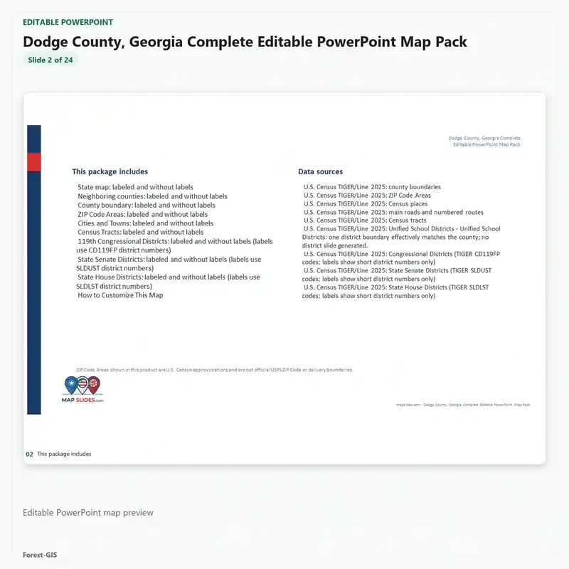 Dodge County, Georgia Editable Map Pack - Image 3