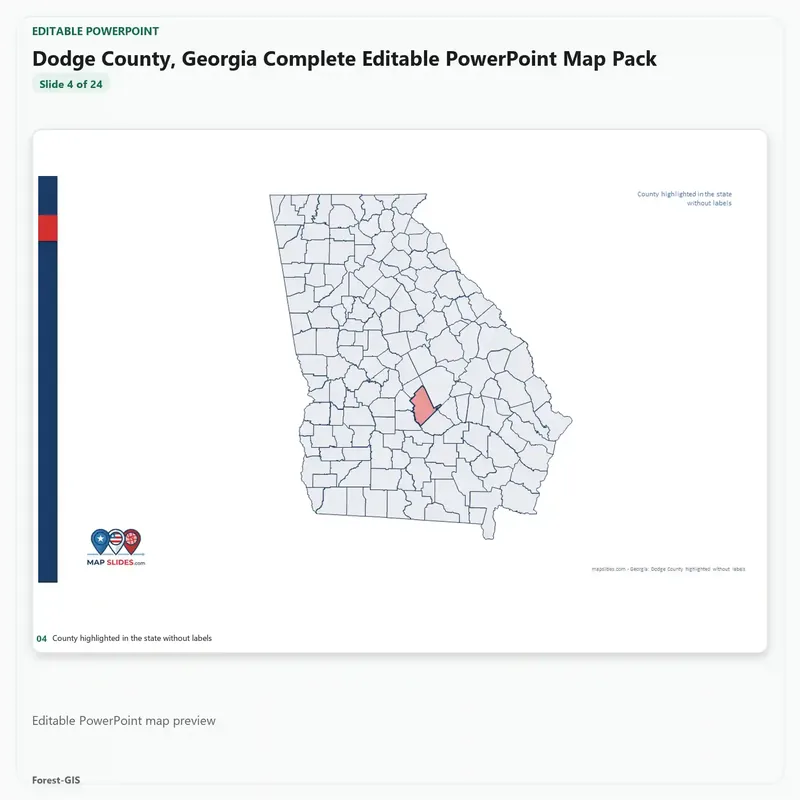Dodge County, Georgia Editable Map Pack - Image 4