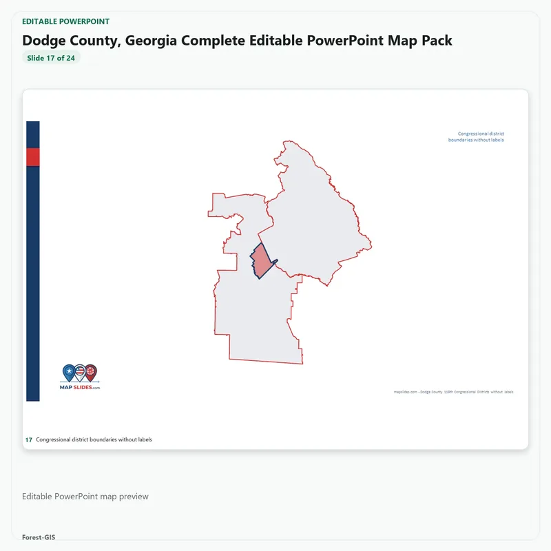 Dodge County, Georgia Editable Map Pack - Image 5
