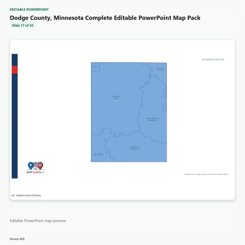 Dodge County, Minnesota Editable Map Pack - Image 5