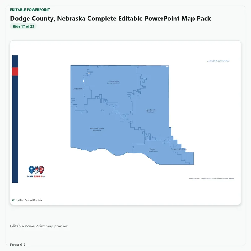 Dodge County, Nebraska Editable Map Pack - Image 5