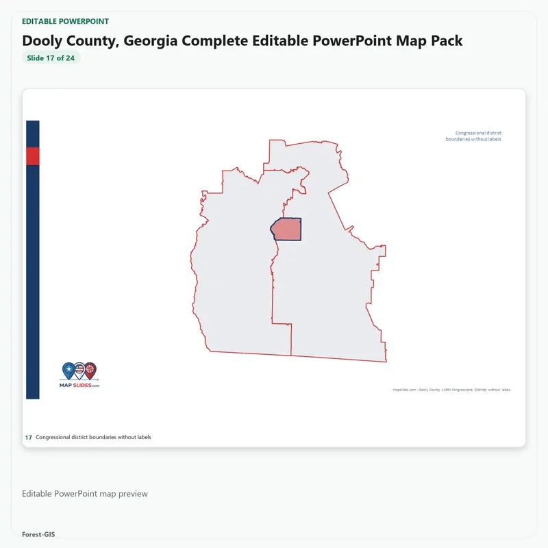 Dooly County, Georgia Editable Map Pack - Image 5
