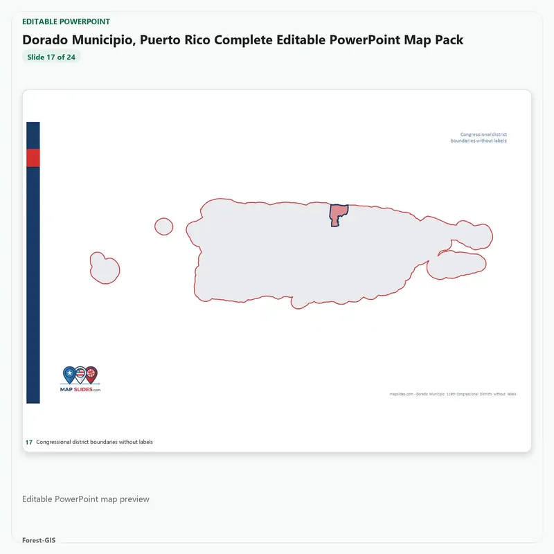 Dorado Municipio, Puerto Rico Editable Map Pack - Image 5