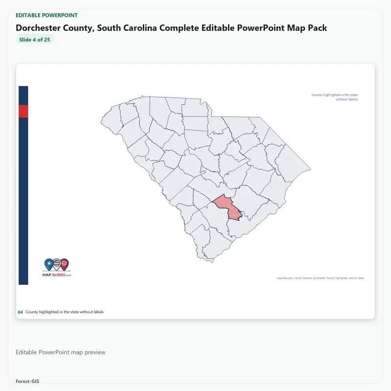 Dorchester County, South Carolina Editable Map Pack - Image 4