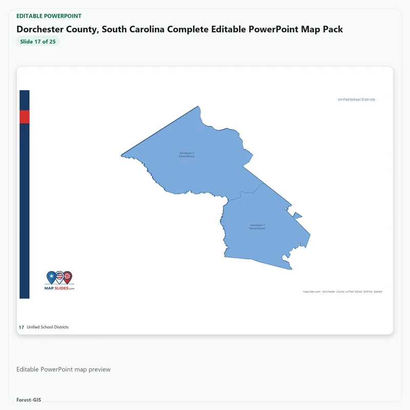 Dorchester County, South Carolina Editable Map Pack - Image 5