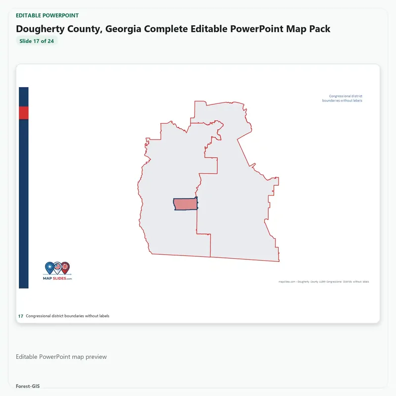 Dougherty County, Georgia Editable Map Pack - Image 5