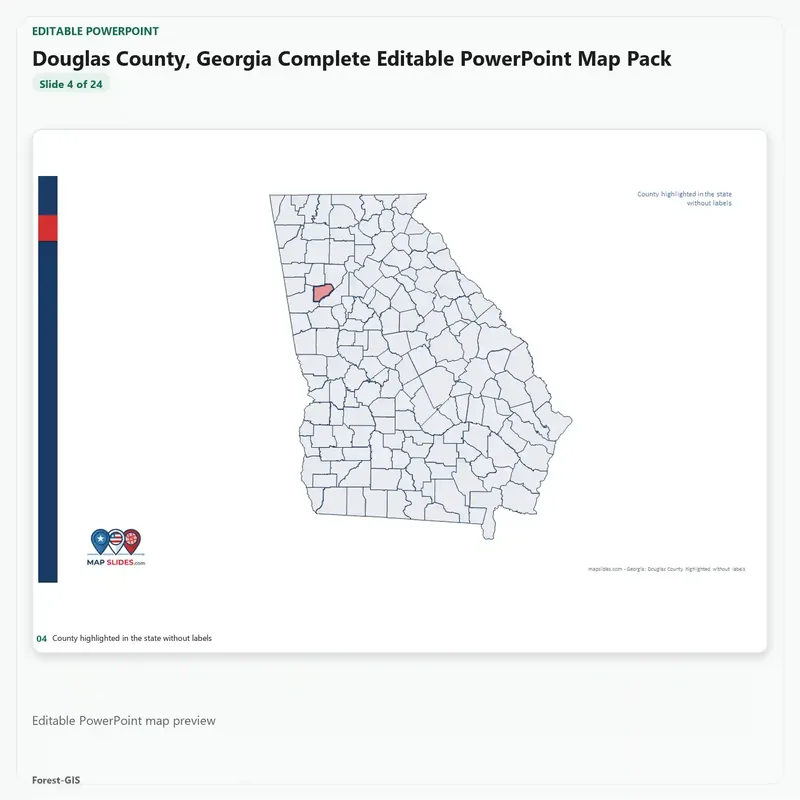 Douglas County, Georgia Editable Map Pack - Image 4