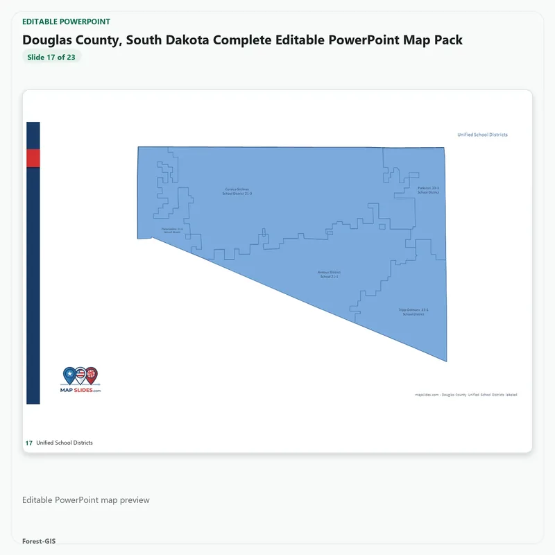 Douglas County, South Dakota Editable Map Pack - Image 5