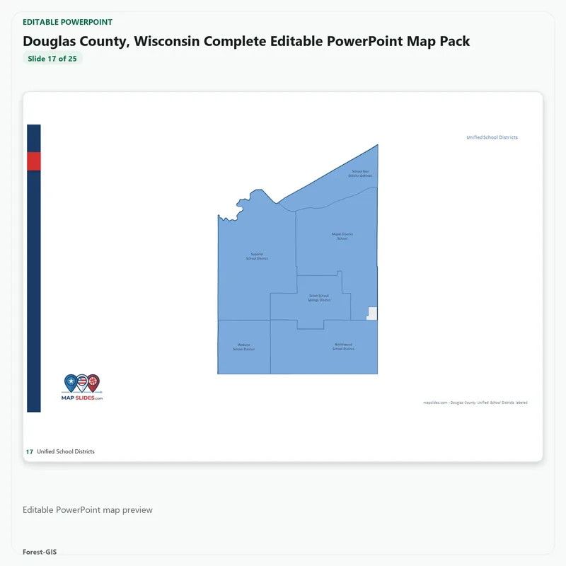 Douglas County, Wisconsin Editable Map Pack - Image 5