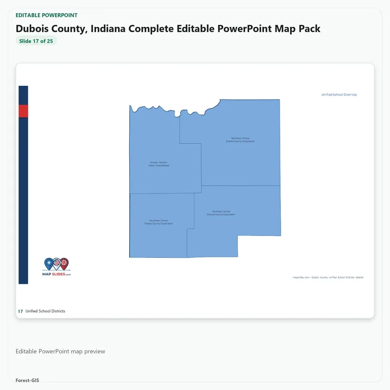 Dubois County, Indiana Editable Map Pack - Image 5