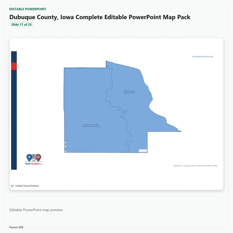 Dubuque County, Iowa Editable Map Pack - Image 5