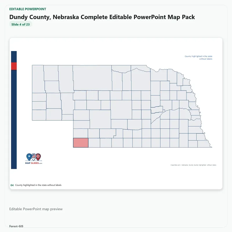 Dundy County, Nebraska Editable Map Pack - Image 4