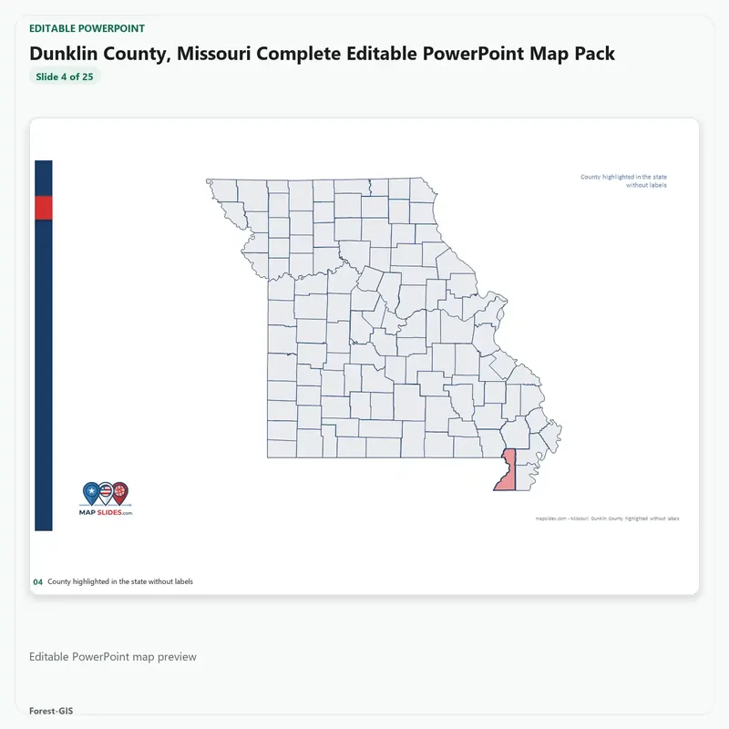 Dunklin County, Missouri Editable Map Pack - Image 4