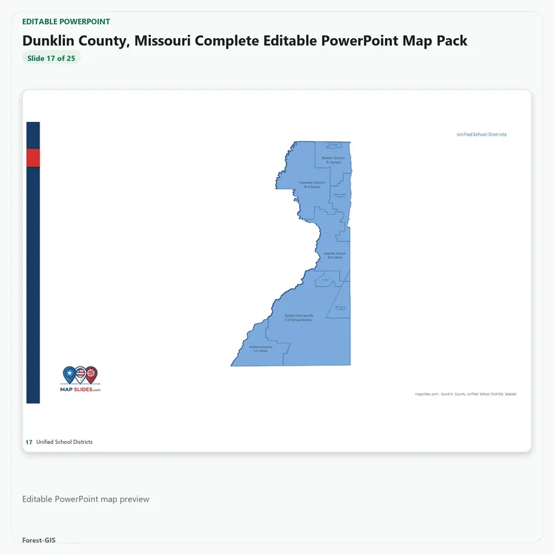 Dunklin County, Missouri Editable Map Pack - Image 5