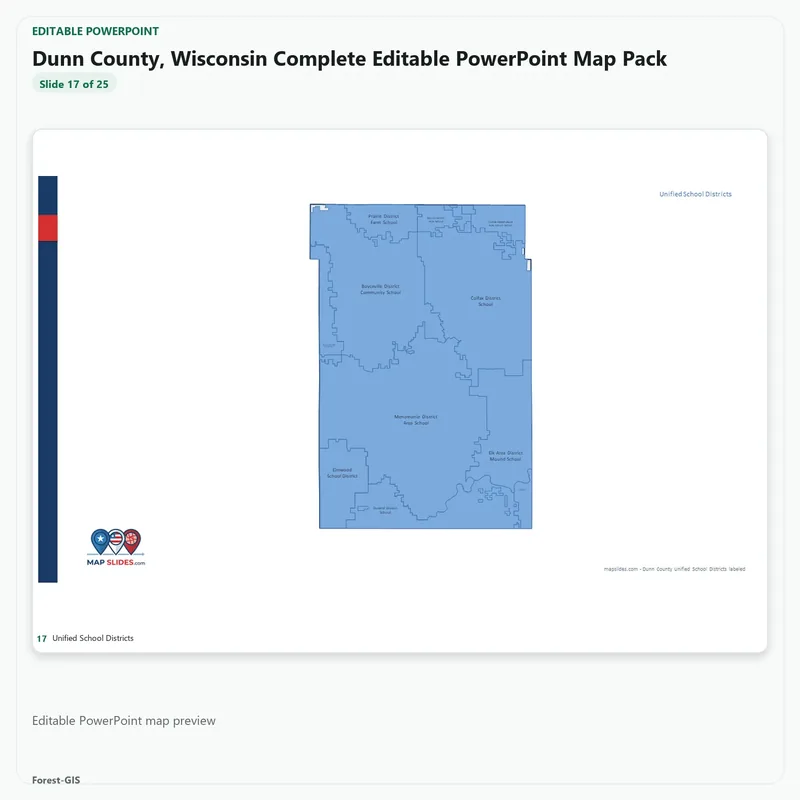 Dunn County, Wisconsin Editable Map Pack - Image 5