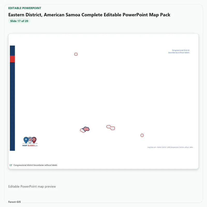 Eastern District, American Samoa Editable Map Pack - Image 5