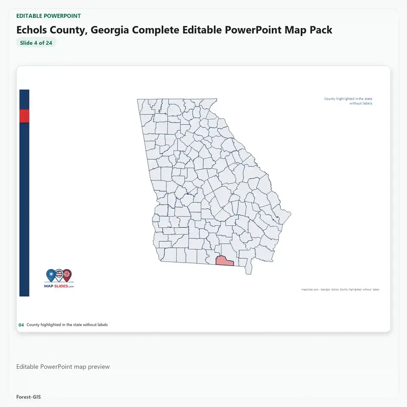 Echols County, Georgia Editable Map Pack - Image 4