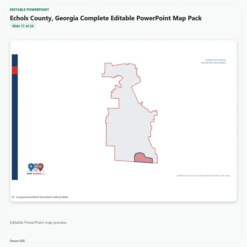 Echols County, Georgia Editable Map Pack - Image 5