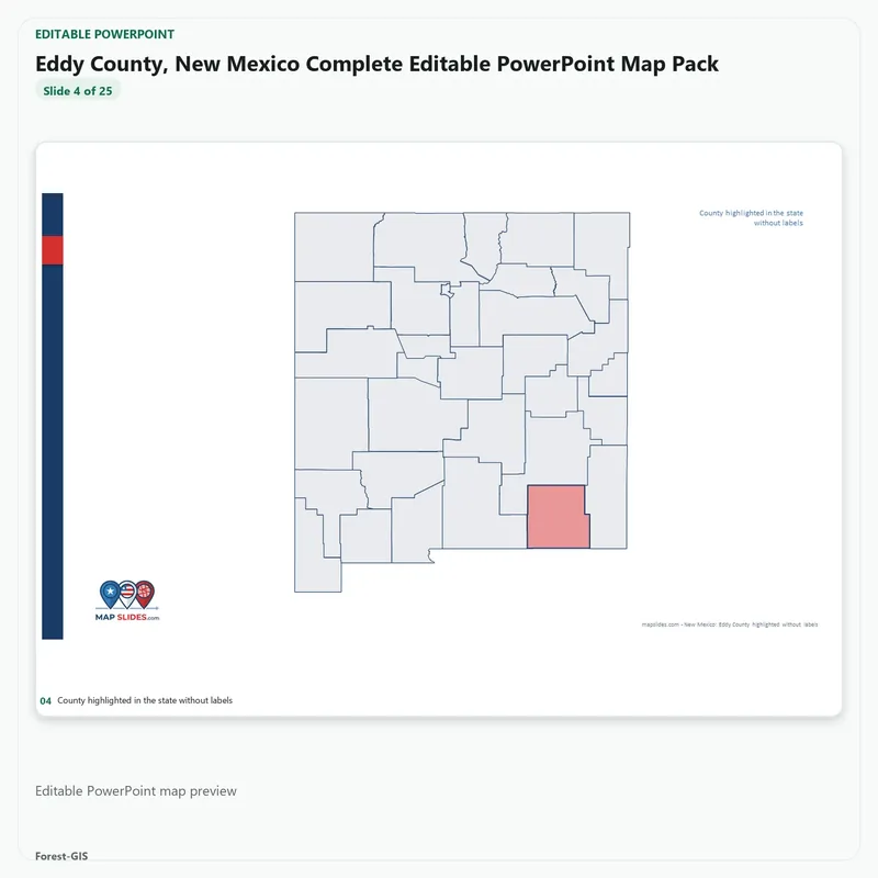 Eddy County, New Mexico Editable Map Pack - Image 4