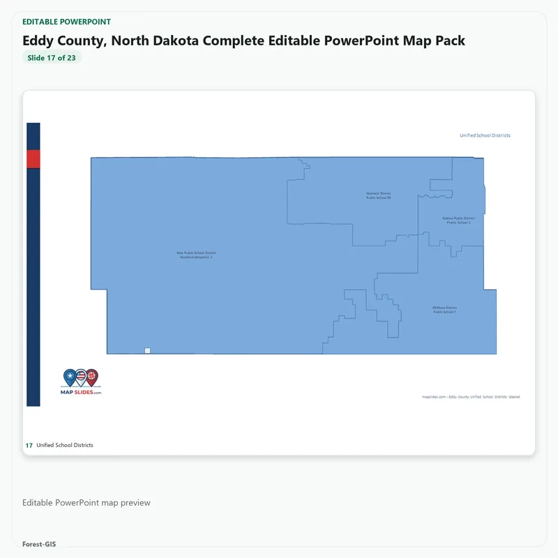 Eddy County, North Dakota Editable Map Pack - Image 5