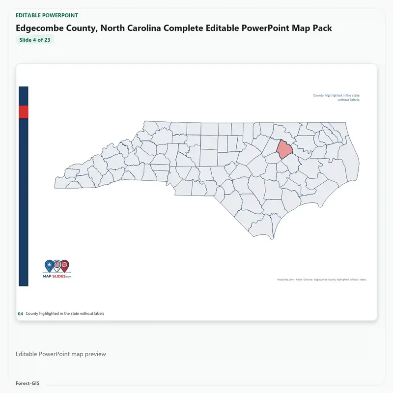 Edgecombe County, North Carolina Editable Map Pack - Image 4