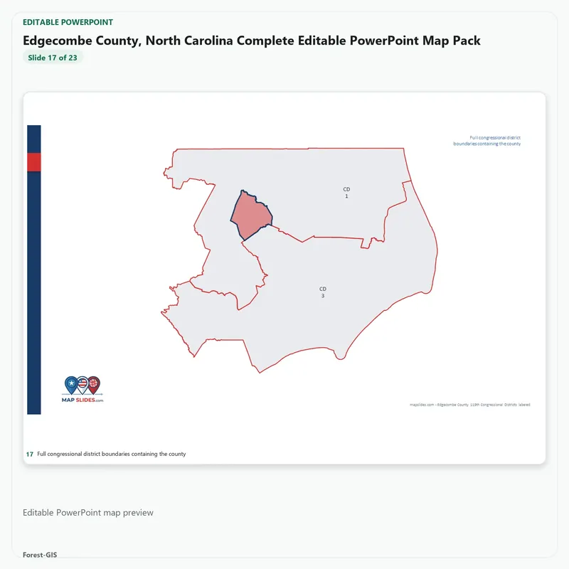 Edgecombe County, North Carolina Editable Map Pack - Image 5