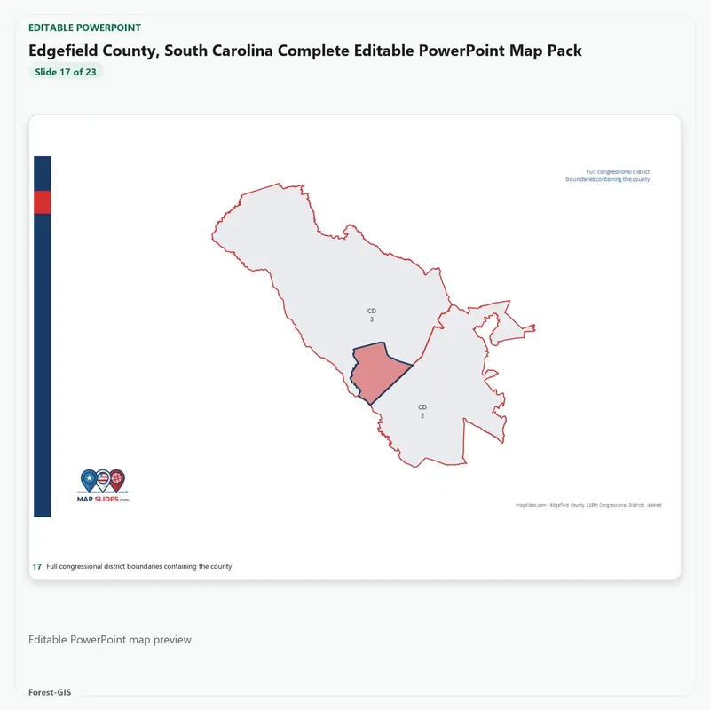 Edgefield County, South Carolina Editable Map Pack - Image 5