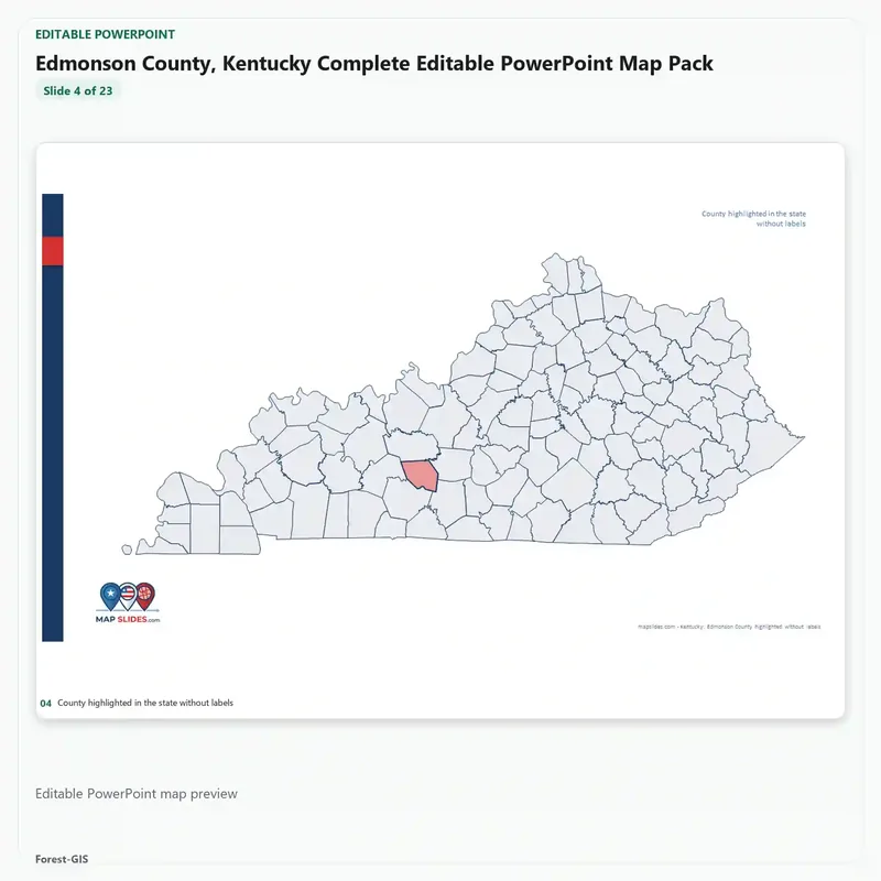 Edmonson County, Kentucky Editable Map Pack - Image 4