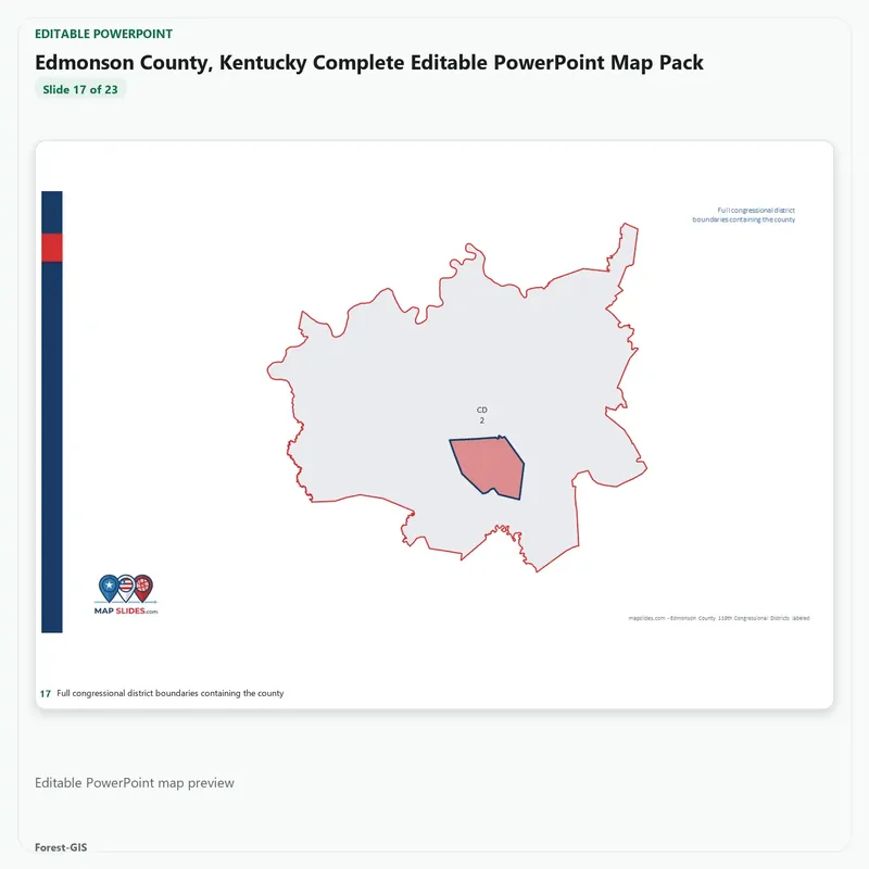 Edmonson County, Kentucky Editable Map Pack - Image 5