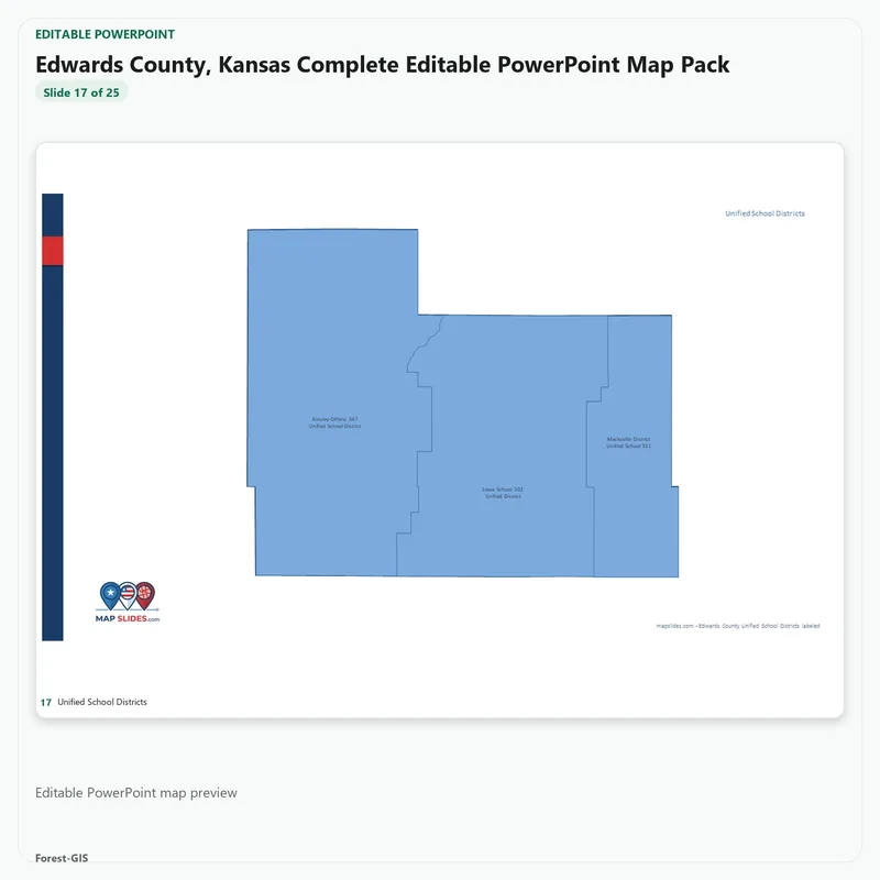 Edwards County, Kansas Editable Map Pack - Image 5