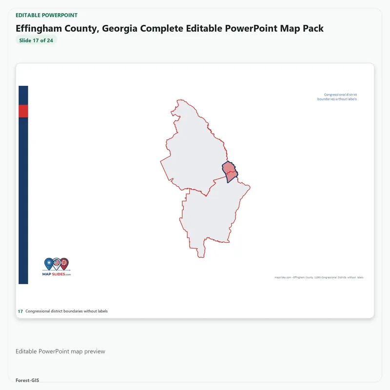 Effingham County, Georgia Editable Map Pack - Image 5