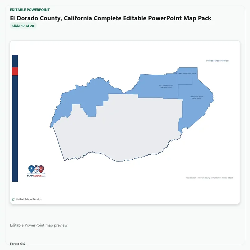 El Dorado County, California Editable Map Pack - Image 5
