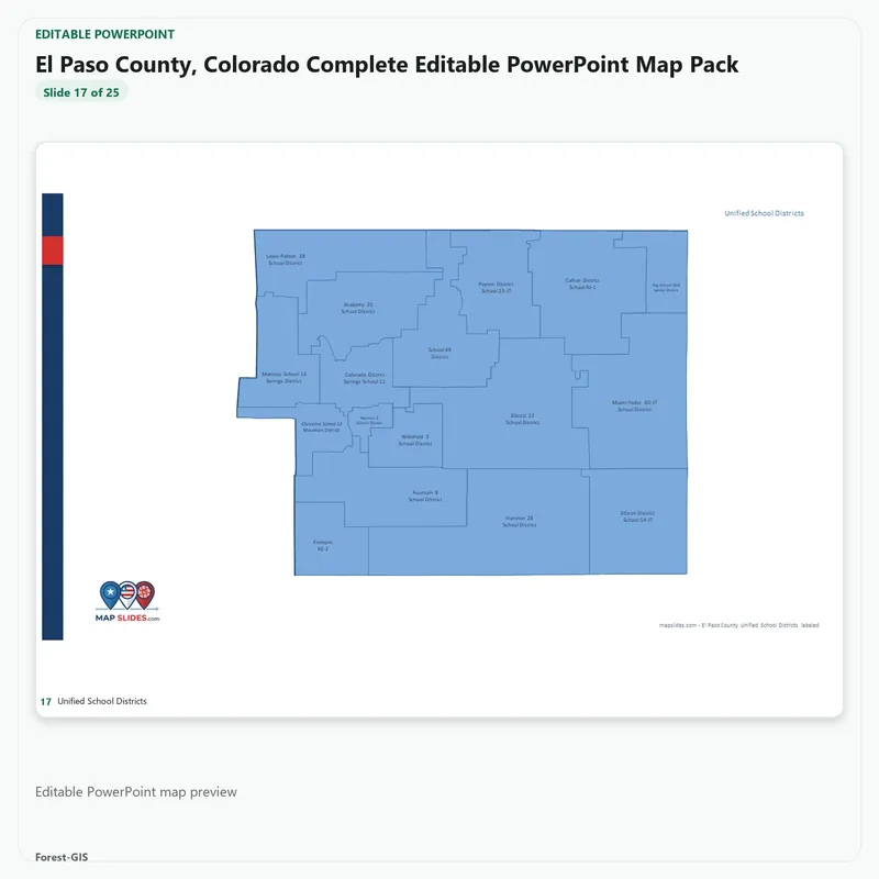 El Paso County, Colorado Editable Map Pack - Image 5
