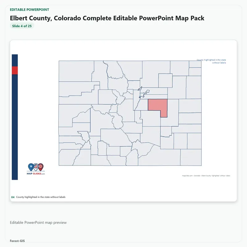 Elbert County, Colorado Editable Map Pack - Image 4