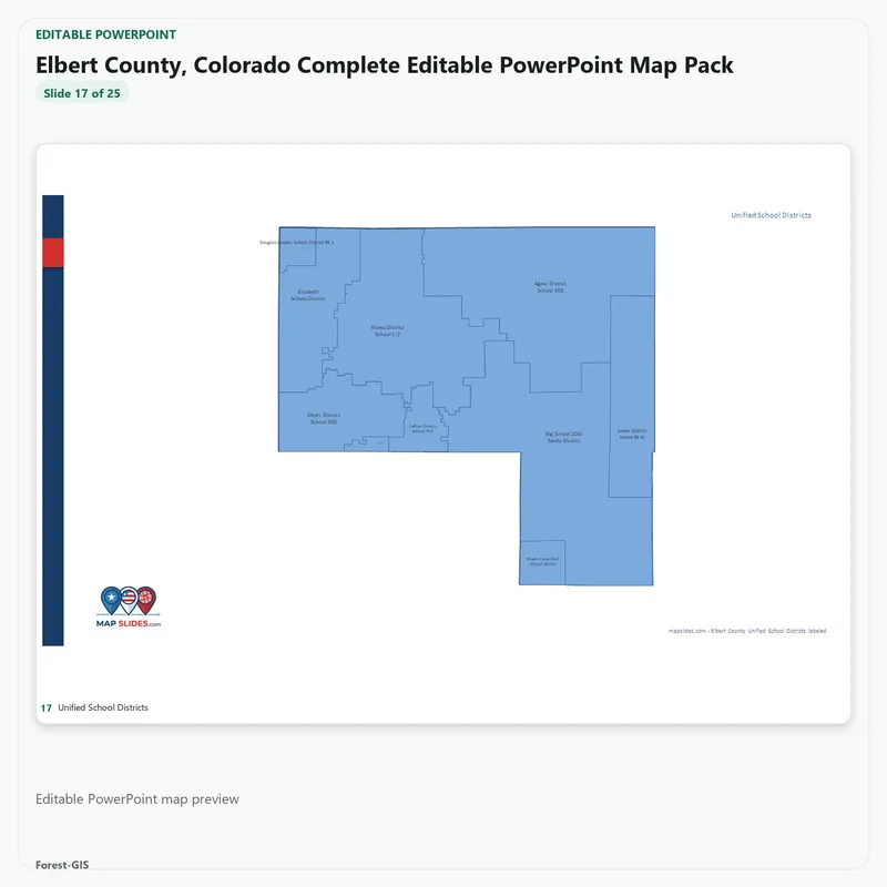 Elbert County, Colorado Editable Map Pack - Image 5