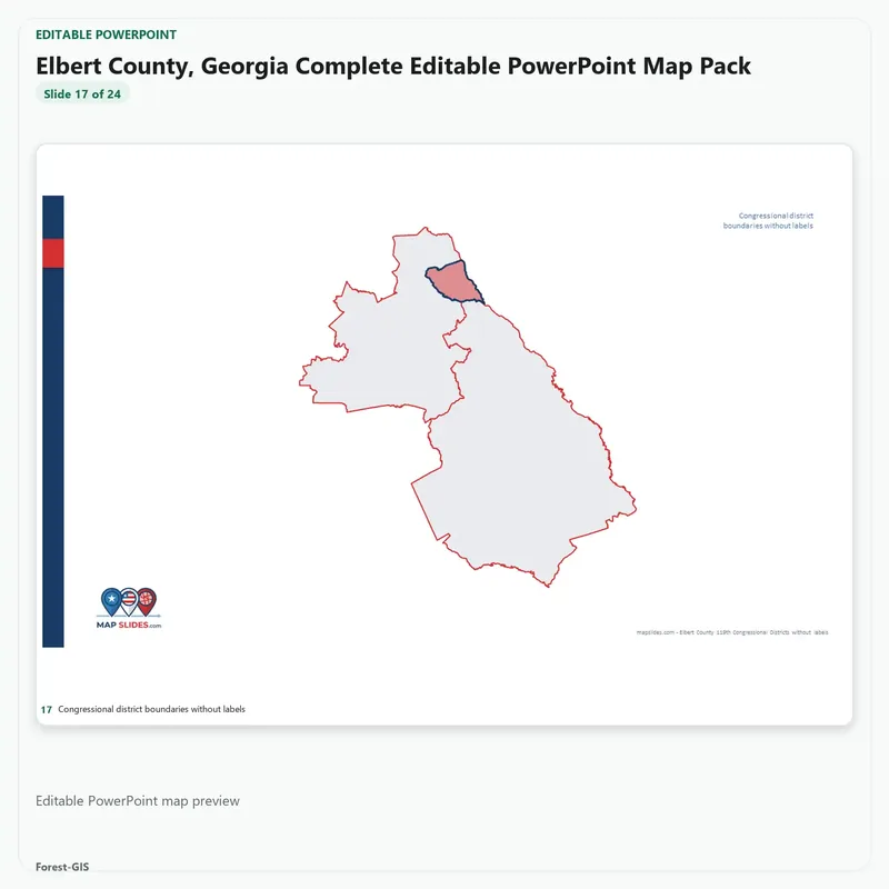 Elbert County, Georgia Editable Map Pack - Image 5