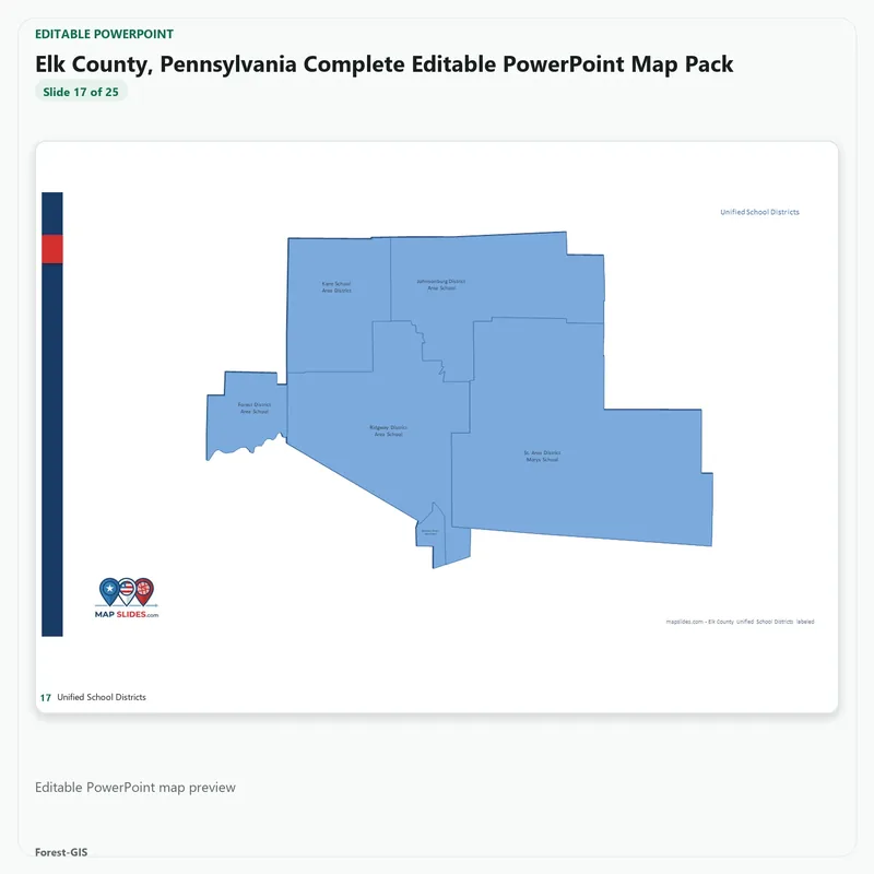 Elk County, Pennsylvania Editable Map Pack - Image 5