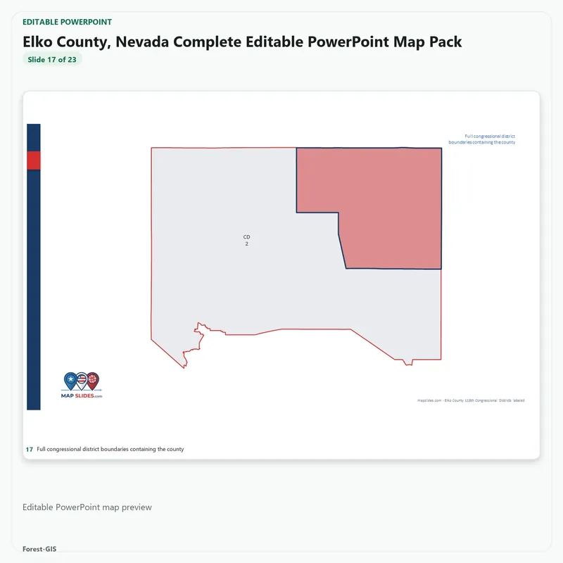 Elko County, Nevada Editable Map Pack - Image 5