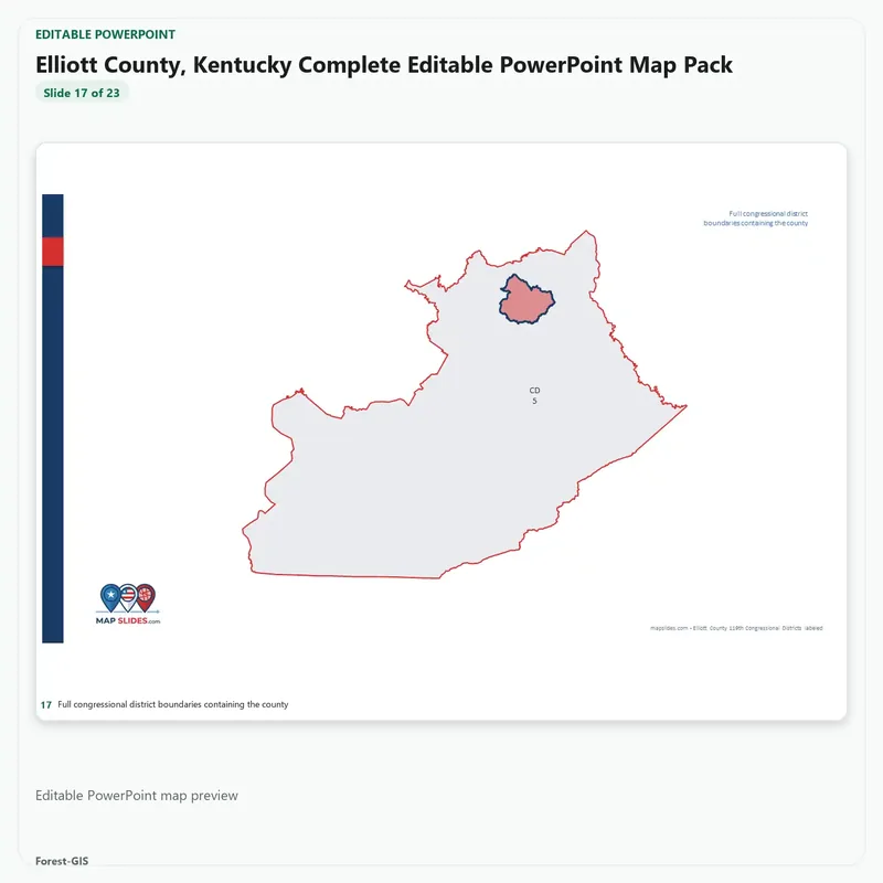 Elliott County, Kentucky Editable Map Pack - Image 5