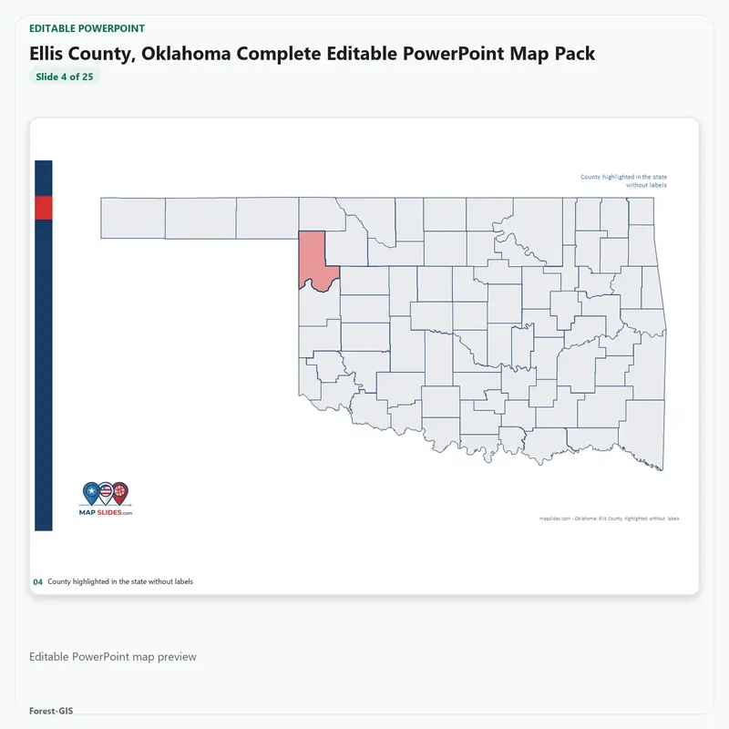 Ellis County, Oklahoma Editable Map Pack - Image 4