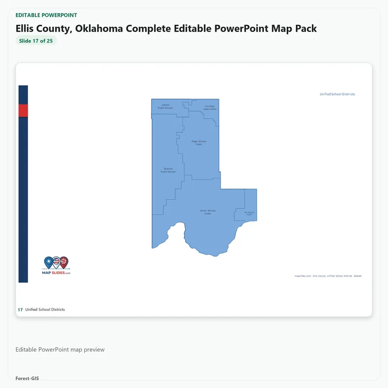 Ellis County, Oklahoma Editable Map Pack - Image 5