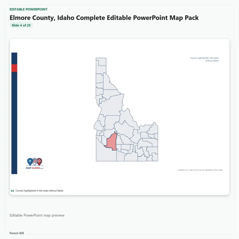 Elmore County, Idaho Editable Map Pack - Image 4