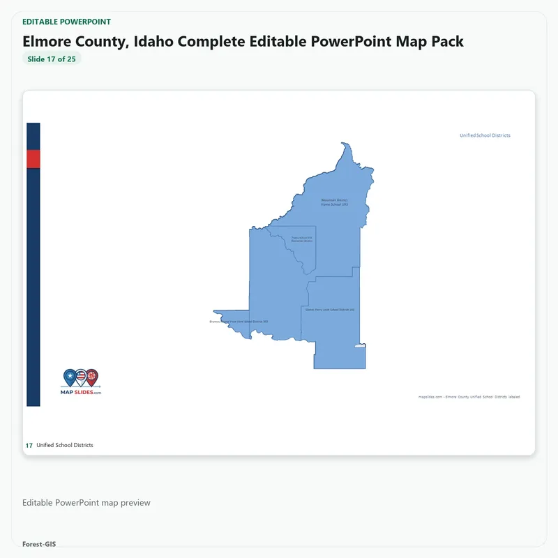 Elmore County, Idaho Editable Map Pack - Image 5