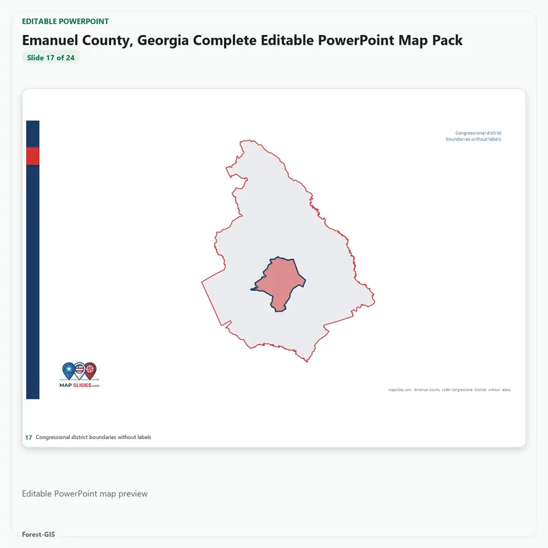 Emanuel County, Georgia Editable Map Pack - Image 5