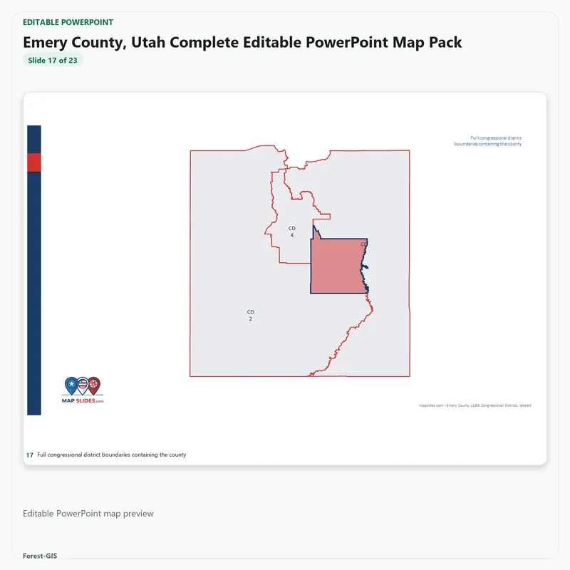 Emery County, Utah Editable Map Pack - Image 5